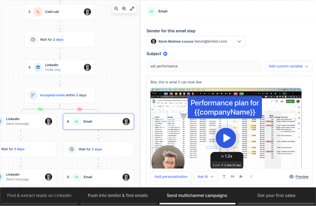 Lemlist - Multichannel outreach campaign management