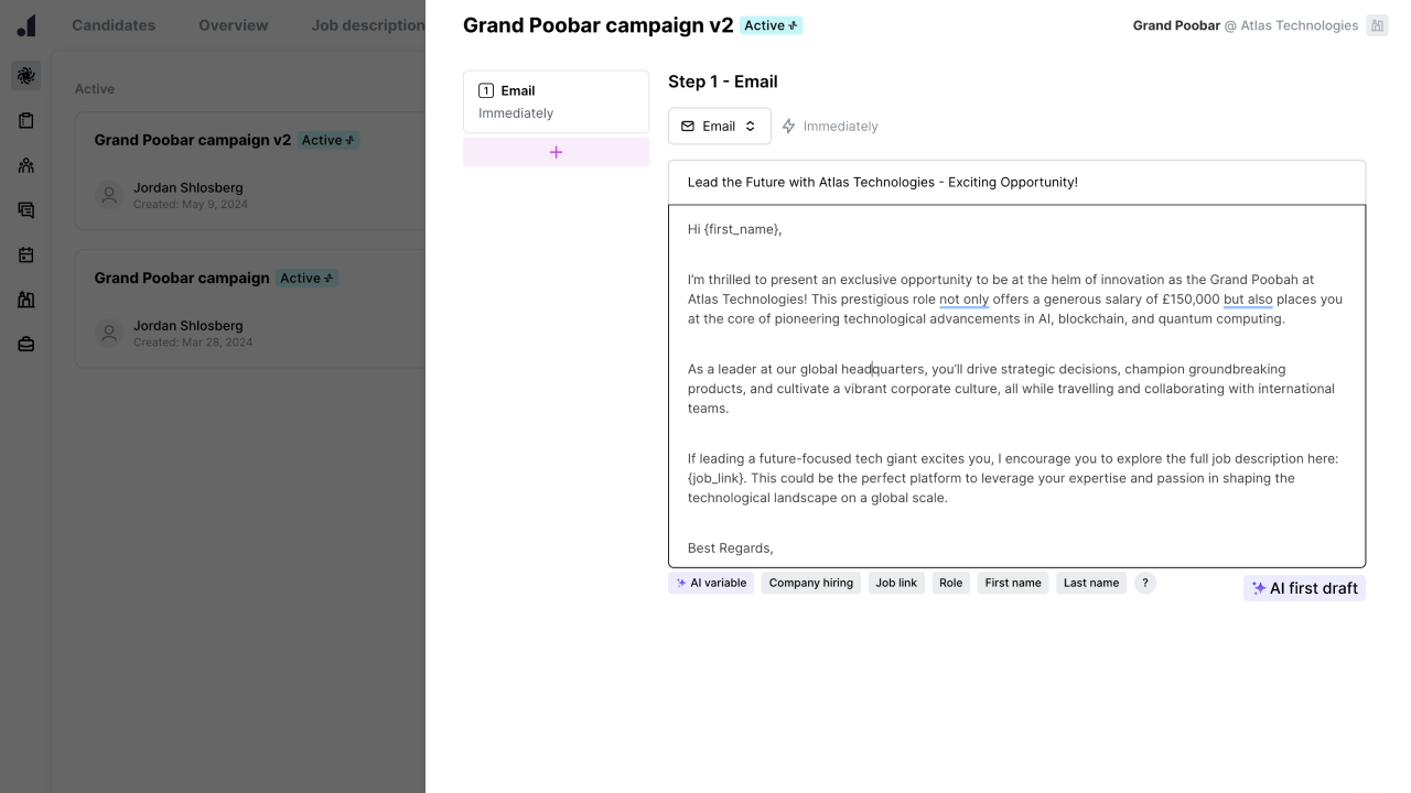 Outreach campaign management