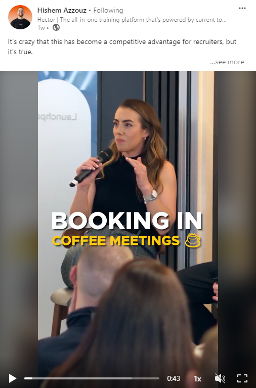 Hishem Azzouz LinkedIn Post competitive advantage for recruiters