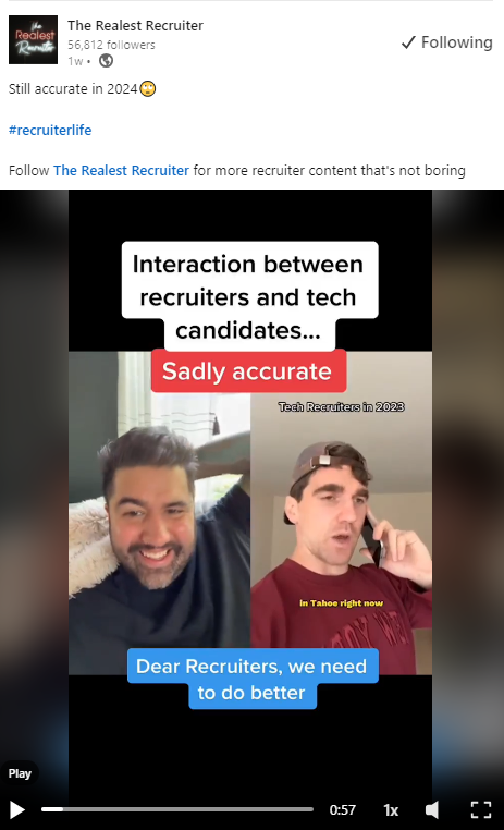 Joel Lalgee The Realest Recruiter LinkedIn Post