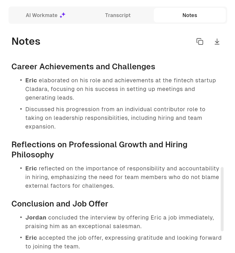 Atlas AI - Note Taker Summary