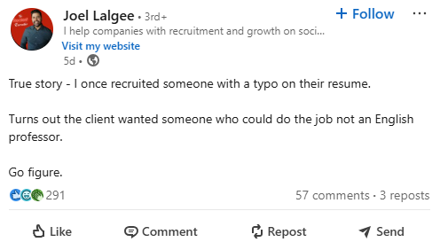 Joel Lalgee February 2025 LinkedIn Post
