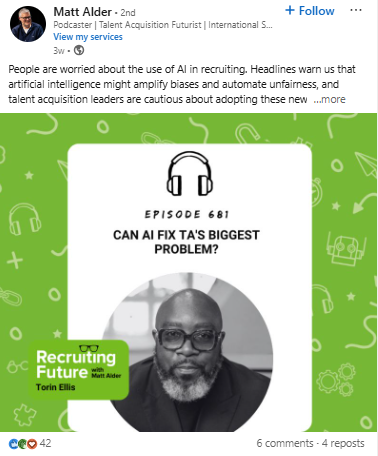 Matt Alder LinkedIn Growth Post March 2025