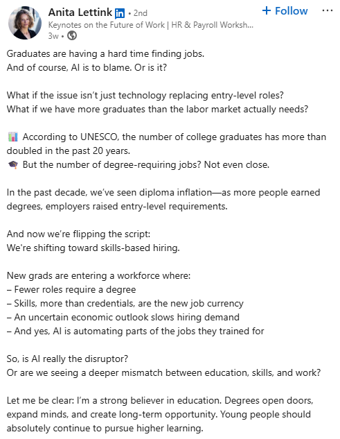 Anita Lettink LinkedIn Recruitment Influencer June 2025