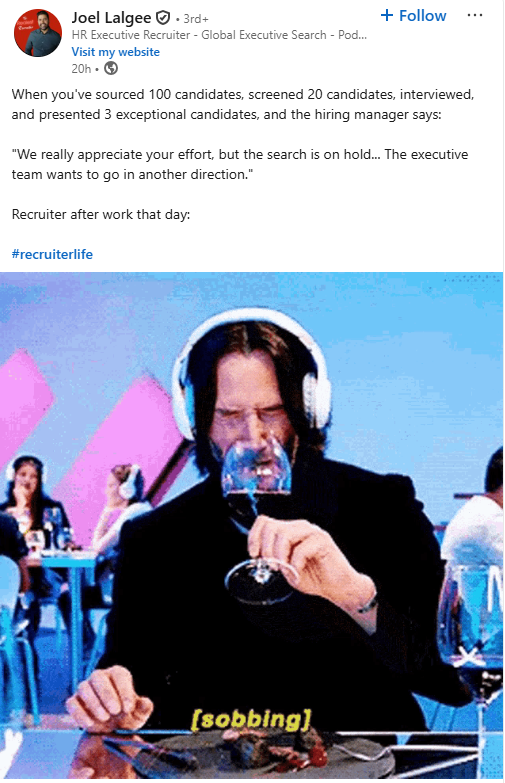 Joel Lalgee LinkedIn Recruitment Influencer June 2025