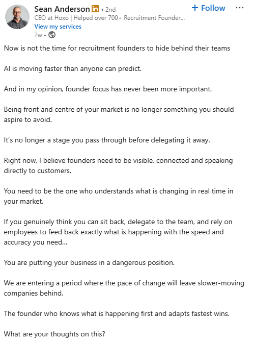 Sean Anderson Top30 Recruitment Influencers August 2025