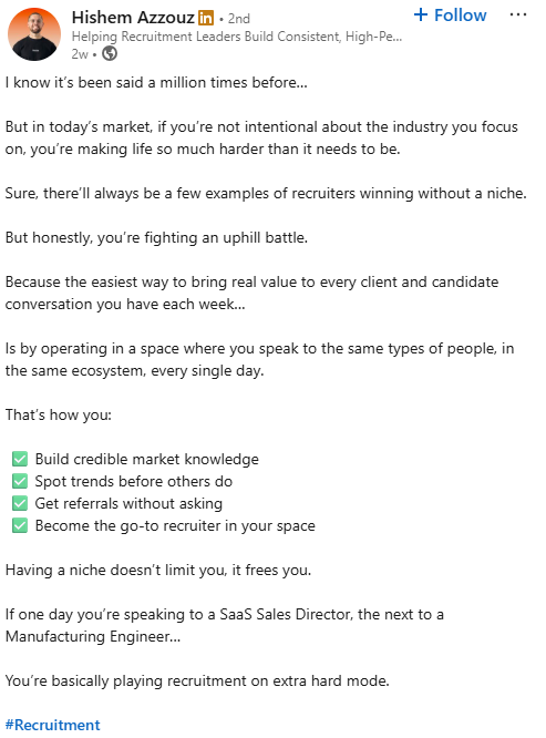 Hishem Azzouz Atlas30 Top Recruitment Influencers October 2025