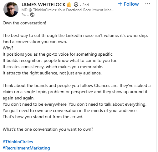 James Whitelock Atlas30 Top Recruitment Influencers October 2025