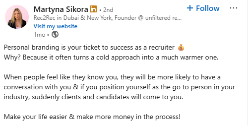 Martyna Sikora Top 100 Recruitment Leaders in 2025