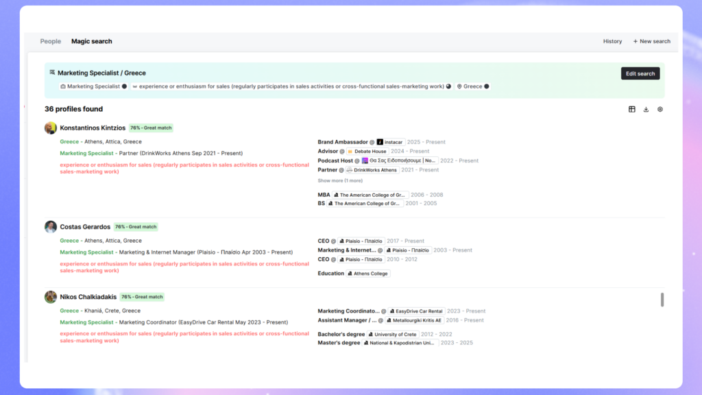 Atlas - Enterprise AI Candidate Search with Magic Search
